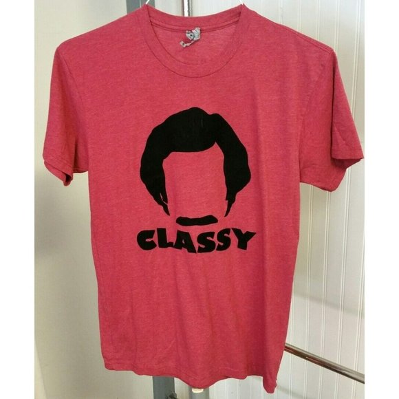 Next Level Apparel Other - Anchorman 2 Ron Burgundy The Legend Continues Classy Movie Promo T-Shirt Men's S